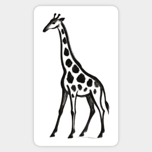 Minimalist Giraffe – Ink Brush Animal Illustration Sticker